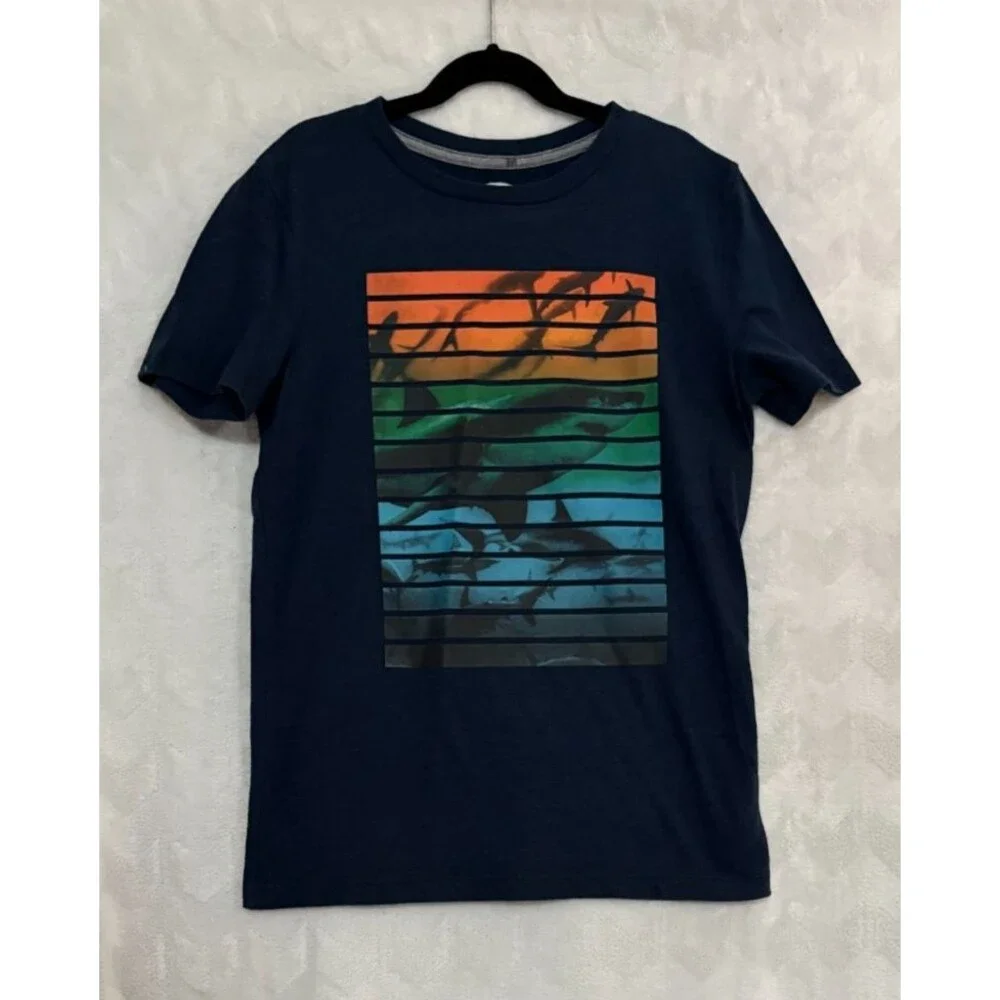 Youth Boy's OLD NAVY Shark T-shirt - Size Large (10-12)
